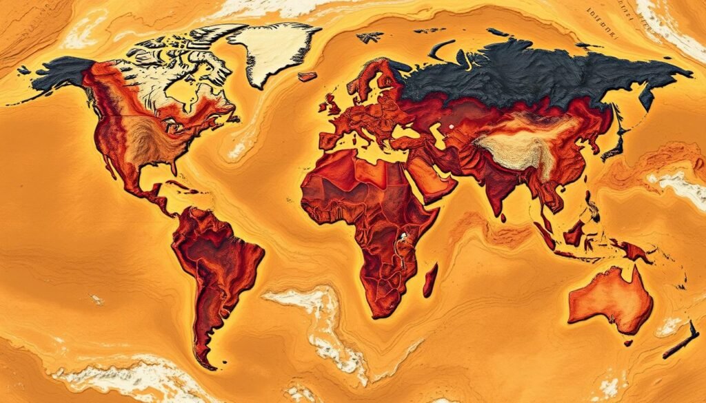 Geographic distribution of tracite