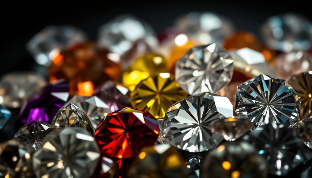 faceted cut gemstones