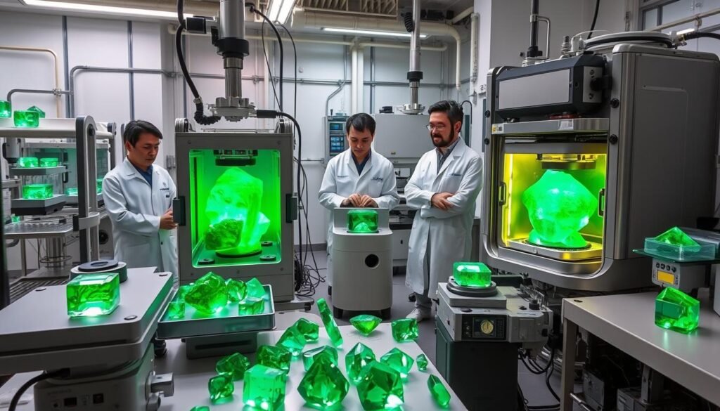 lab-grown emerald production